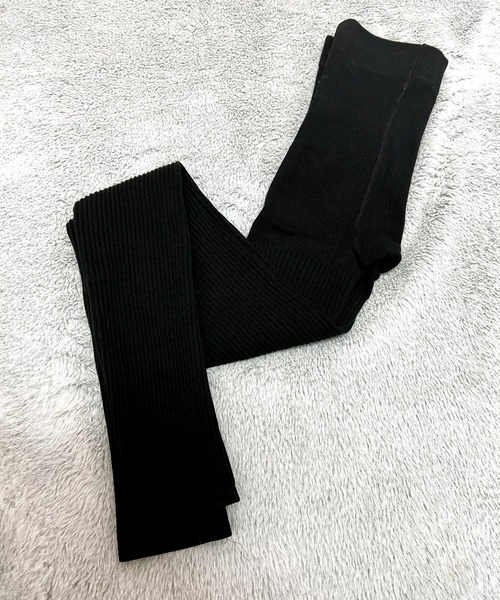 DiamondHearts（ダイヤモンドハーツ）の「リブ細身美脚レギンス（レギンス/スパッツ・レディース・ブラック/グレイッシュベージュ/グレー/ダークブラウン/ホワイト/ライトグレー/ダークグレー/ベージュ・FREE）」の9枚目の写真