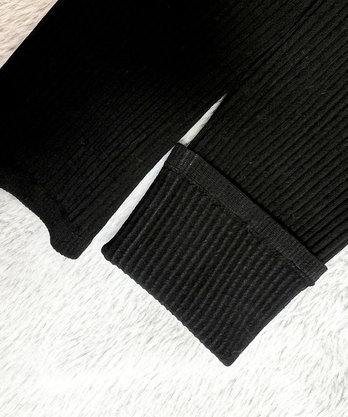 DiamondHearts（ダイヤモンドハーツ）の「リブ細身美脚レギンス（レギンス/スパッツ・レディース・ブラック/グレイッシュベージュ/グレー/ダークブラウン/ホワイト/ライトグレー/ダークグレー/ベージュ・FREE）」の10枚目の写真