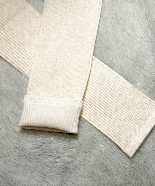 DiamondHearts（ダイヤモンドハーツ）の「リブ細身美脚レギンス（レギンス/スパッツ・レディース・ブラック/グレイッシュベージュ/グレー/ダークブラウン/ホワイト/ライトグレー/ダークグレー/ベージュ・FREE）」の15枚目の写真