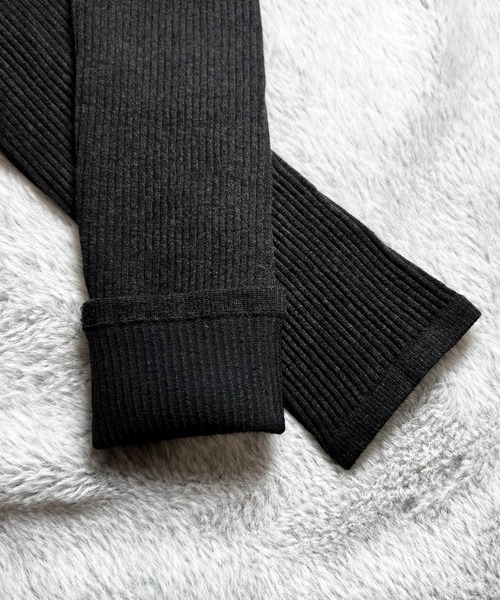 DiamondHearts（ダイヤモンドハーツ）の「リブ細身美脚レギンス（レギンス/スパッツ・レディース・ブラック/グレイッシュベージュ/グレー/ダークブラウン/ホワイト/ライトグレー/ダークグレー/ベージュ・FREE）」の18枚目の写真