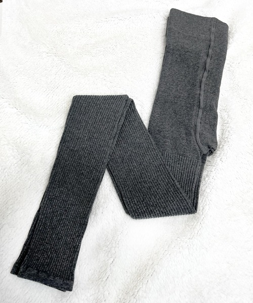 DiamondHearts（ダイヤモンドハーツ）の「リブ細身美脚レギンス（レギンス/スパッツ・レディース・ブラック/グレイッシュベージュ/グレー/ダークブラウン/ホワイト/ライトグレー/ダークグレー/ベージュ・FREE）」の17枚目の写真