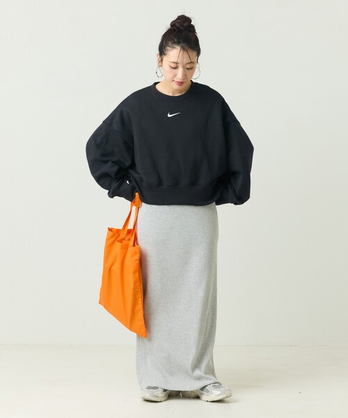 NIKE（ナイキ）の「限定展開 NIKE/ナイキ W NSW スタイル フリース ロングスリーブ クルー OOS（セットアップ対応）（スウェット・レディース・グリーン/ホワイト/ブラック・MEDIUM/LARGE）」の10枚目の写真