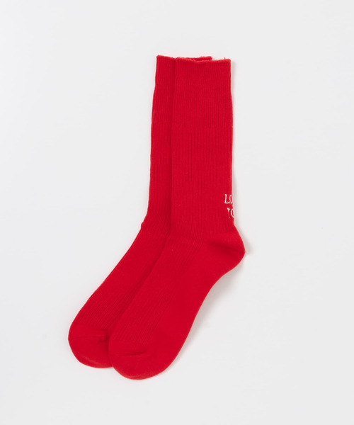URBAN RESEARCH Sonny Label(アーバンリサーチサニーレーベル)の「『ユニセックス』I LOVE YOU SOCKS(ソックス/靴下・レディース・レッド/その他1/オフホワイト・ONE)」の9枚目の写真