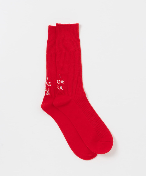 URBAN RESEARCH Sonny Label(アーバンリサーチサニーレーベル)の「『ユニセックス』I LOVE YOU SOCKS(ソックス/靴下・レディース・レッド/その他1/オフホワイト・ONE)」の8枚目の写真
