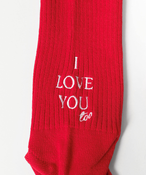 URBAN RESEARCH Sonny Label(アーバンリサーチサニーレーベル)の「『ユニセックス』I LOVE YOU SOCKS(ソックス/靴下・レディース・レッド/その他1/オフホワイト・ONE)」の7枚目の写真