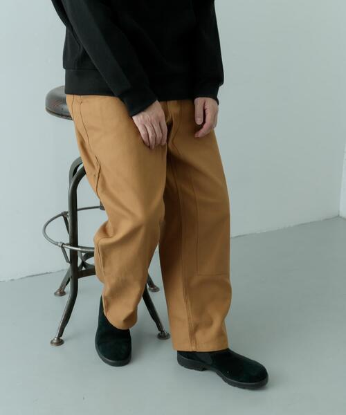 ITEMS URBANRESEARCH（アイテムズ アーバンリサーチ）の「DOUBLE KNEE ダック パンツ（その他パンツ・メンズ・ブラック/キャメル・MEDIUM/LARGE）」の8枚目の写真
