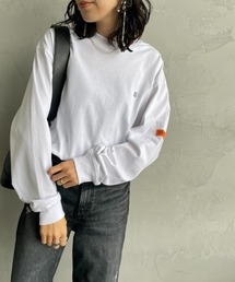 [UNIVERSAL OVERALL/ユニバーサルオーバーオール] 別注 ワンポイントロゴ刺繍 ロングスリーブTシャツ