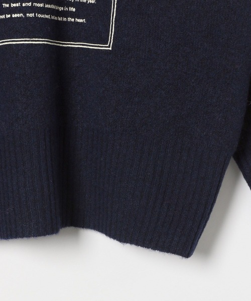 LEPSIM（レプシィム）の「5ゲージプリントロゴプルオーバー　250419（ニット/セーター・レディース・グレー/ブラウン/ネイビー・FREE）」の16枚目の写真