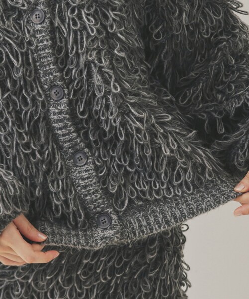 VIRAL.（バイラル）の「◆【VIRAL．】ループヤーン2WAYカーディガン（カーディガン/ボレロ・レディース・アイボリー/ブラック/ライトブルー/チャコールグレー・00）」の11枚目の写真