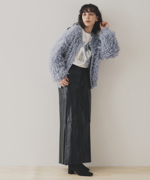 VIRAL.（バイラル）の「◆【VIRAL．】ループヤーン2WAYカーディガン（カーディガン/ボレロ・レディース・アイボリー/ブラック/ライトブルー/チャコールグレー・00）」の22枚目の写真