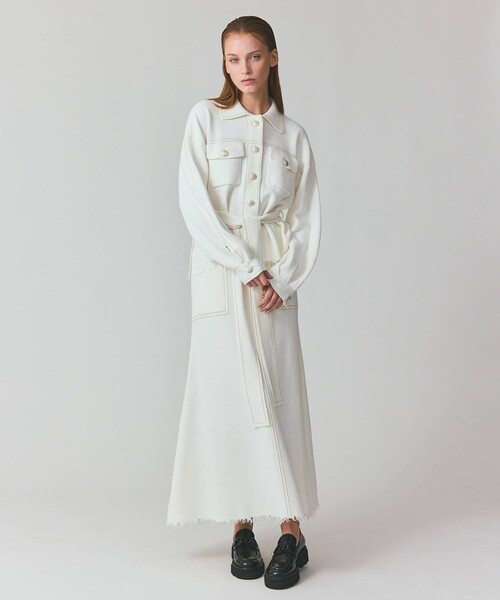 GRACE CLASS（グレースクラス）の「ミラノリブロングスカート（スカート・レディース・ピンク/ホワイト/ブラック・36）」の20枚目の写真