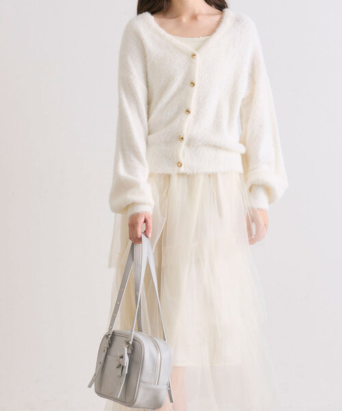 OLIVE des OLIVE（オリーブデオリーブ）の「【セットアイテム】チュールセットワンピ（ワンピース・レディース・オフホワイト/ピンクベージュ/チャコールグレー・FREE）」の16枚目の写真