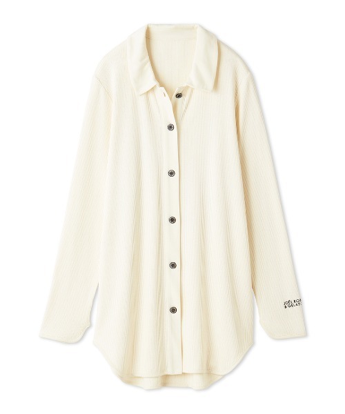 【ジェラートピケ】リブ ロングシャツ セール】【JOEL ROBUCHON】リブロングシャツ（ルームウェア