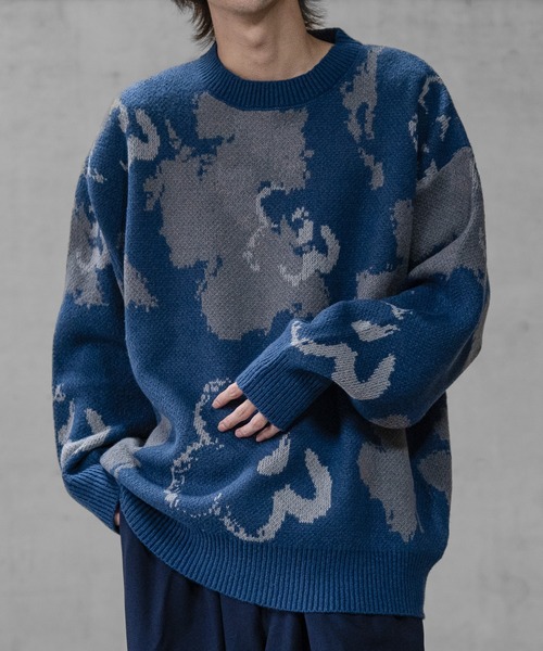 【セール】【a】 ダブルジャガード オーバーサイズ フラワーグラデーションニット（ニット/セーター）｜JOHN'S CLOSET（ジョンズクローゼット） dasbusinesshemd.com