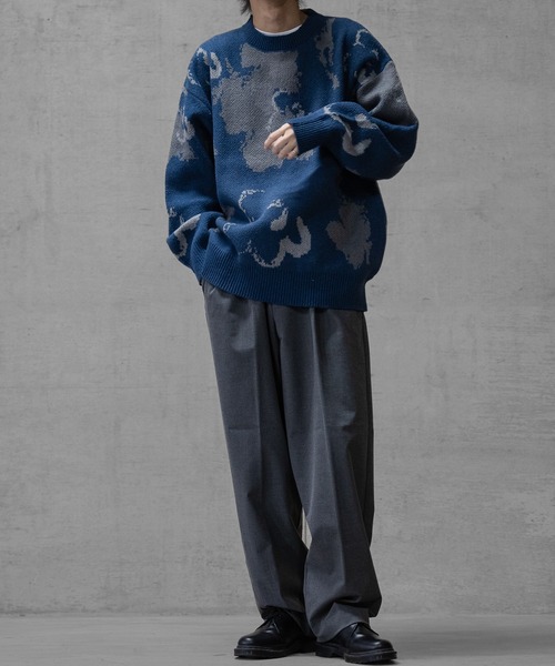 【セール】【a】 ダブルジャガード オーバーサイズ フラワーグラデーションニット（ニット/セーター）｜JOHN'S CLOSET（ジョンズクローゼット） dasbusinesshemd.com