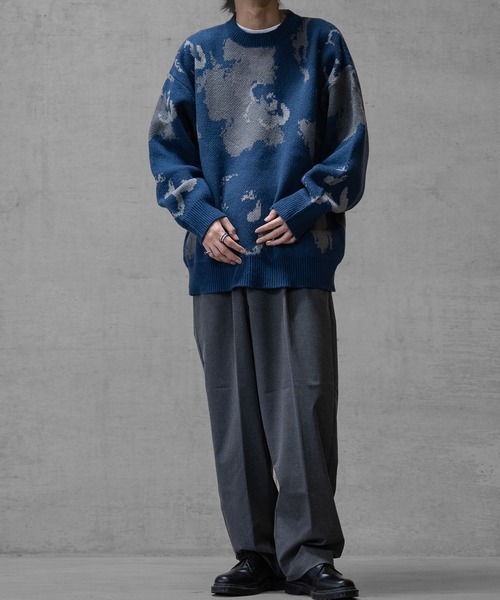 【セール】【a】 ダブルジャガード オーバーサイズ フラワーグラデーションニット（ニット/セーター）｜JOHN'S CLOSET（ジョンズクローゼット） dasbusinesshemd.com