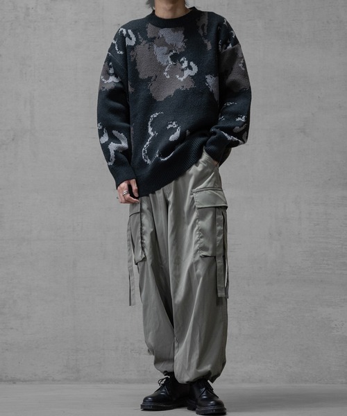 【セール】【a】 ダブルジャガード オーバーサイズ フラワーグラデーションニット（ニット/セーター）｜JOHN'S CLOSET（ジョンズクローゼット） dasbusinesshemd.com