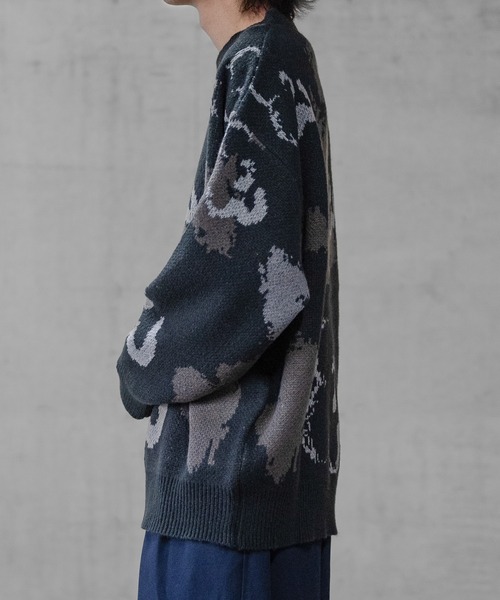 【セール】【a】 ダブルジャガード オーバーサイズ フラワーグラデーションニット（ニット/セーター）｜JOHN'S CLOSET（ジョンズクローゼット） dasbusinesshemd.com