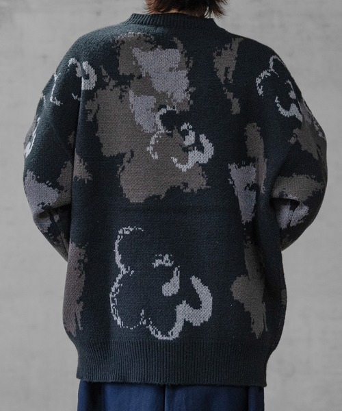 【セール】【a】 ダブルジャガード オーバーサイズ フラワーグラデーションニット（ニット/セーター）｜JOHN'S CLOSET（ジョンズクローゼット） dasbusinesshemd.com