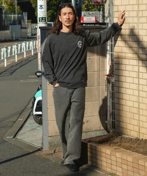 THRASHER(スラッシャー)の「POWDER BREACH L/S T-SHIRTS/THRASHER ピグメント ロンT 長袖Tシャツ ヴィンテージ加工 バックプリント ロゴT ストリート スケーター(Tシャツ/カットソー・メンズ・ブラック×ブルー/ブラック×イエロー/ブラック×グレー/ブラック×ホワイト・MEDIUM/LARGE/X-LARGE)」の19枚目の写真