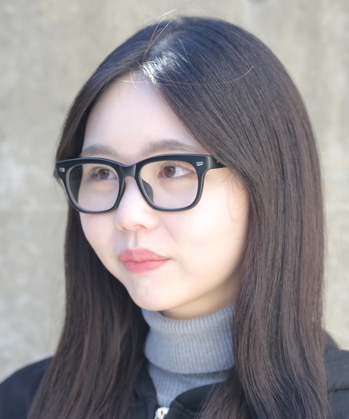 LINFA (リンファ)の「太めフレーム ウェリントン伊達メガネ(メガネ・レディース・ブラウン/ブラック/レオパード・FREE)」の5枚目の写真