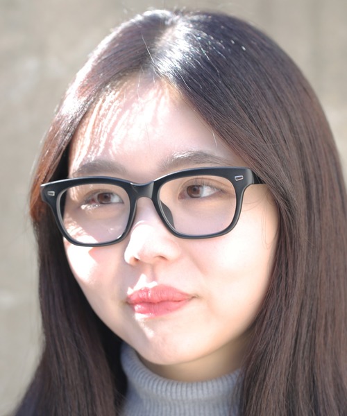LINFA (リンファ)の「太めフレーム ウェリントン伊達メガネ(メガネ・レディース・ブラウン/ブラック/レオパード・FREE)」の6枚目の写真