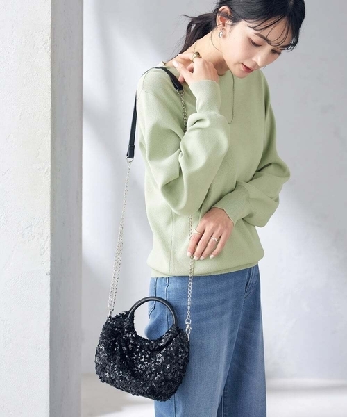 a.v.v（アーヴェヴェ）の「スパンコールバッグ（トートバッグ・レディース・ブラック/ネイビー/ホワイト・38）」の14枚目の写真