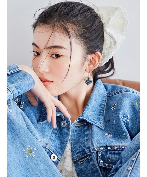 LILY BROWN(リリーブラウン)の「ハートピアス(ピアス(両耳用)・レディース・シルバー/ゴールド・FREE)」の4枚目の写真