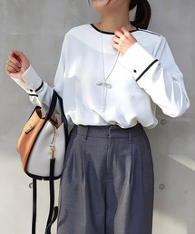 Q | バイカラーブラウス(シャツ/ブラウス)
