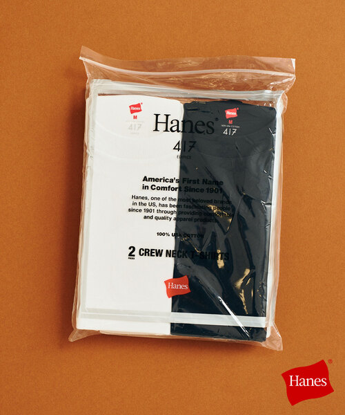 ”2枚セット” HANES / ヘインズ417別注 New USコットンクルーネックTシャツ（Tシャツ/カットソー）｜HANES（ヘインズ）