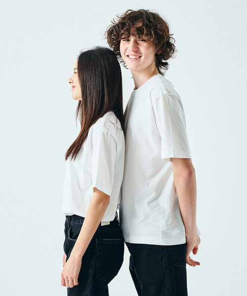 HANES（ヘインズ）の「”2枚セット” HANES  / ヘインズ417別注 New USコットンクルーネックTシャツ（Tシャツ/カットソー・メンズ・ホワイト/ブラック・MEDIUM/LARGE/X-LARGE/SMALL）」の6枚目の写真