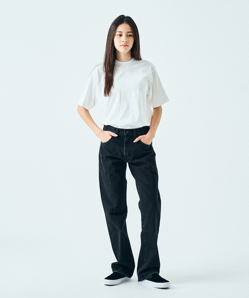 HANES（ヘインズ）の「”2枚セット” HANES  / ヘインズ417別注 New USコットンクルーネックTシャツ（Tシャツ/カットソー・メンズ・ホワイト/ブラック・MEDIUM/LARGE/X-LARGE/SMALL）」の9枚目の写真