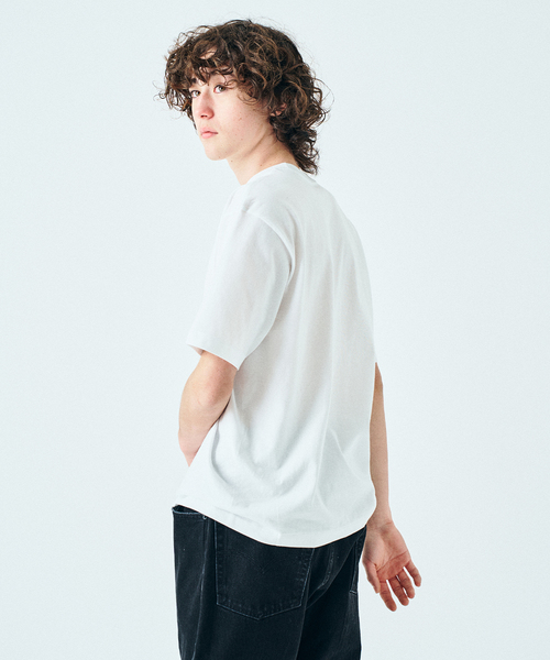 HANES（ヘインズ）の「”2枚セット” HANES  / ヘインズ417別注 New USコットンクルーネックTシャツ（Tシャツ/カットソー・メンズ・ホワイト/ブラック・MEDIUM/LARGE/X-LARGE/SMALL）」の15枚目の写真