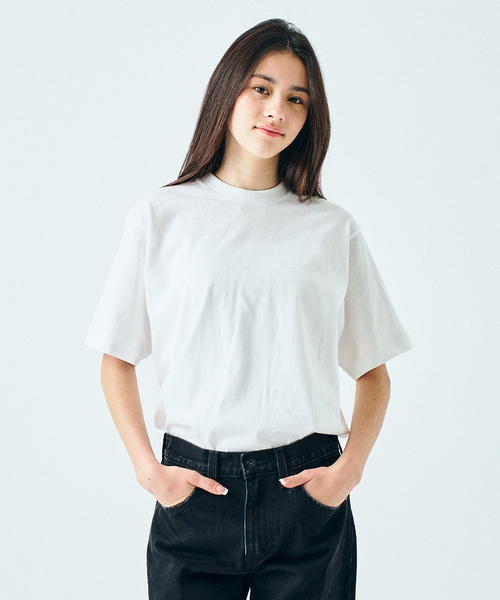 HANES（ヘインズ）の「”2枚セット” HANES  / ヘインズ417別注 New USコットンクルーネックTシャツ（Tシャツ/カットソー・メンズ・ホワイト/ブラック・MEDIUM/LARGE/X-LARGE/SMALL）」の22枚目の写真