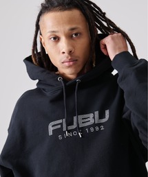 FUBU フブ BIG ブランド ロゴ 刺繍 長袖 プルオーバー スウェット パーカー