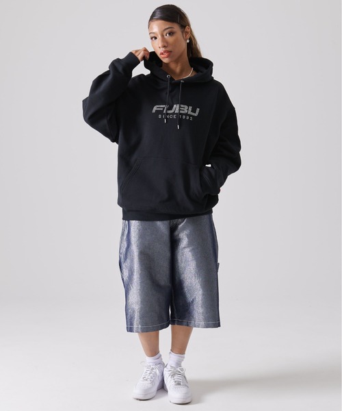 FUBU( フブ)の「FUBU フブ BIG ブランド ロゴ 刺繍 長袖 プルオーバー スウェット パーカー(パーカー・メンズ・アッシュグレー/ブラック・XXL/XL/L/M)」の13枚目の写真