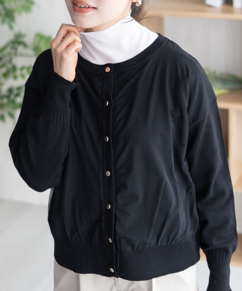 HusHusH（ハッシュアッシュ）の「HusHusH チュールコンビカーディガン（カーディガン/ボレロ・レディース・ブラック/ベージュ・M/L）」の6枚目の写真