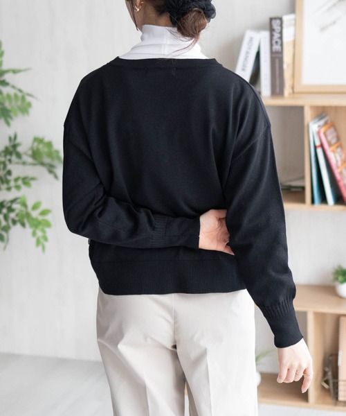 HusHusH（ハッシュアッシュ）の「HusHusH チュールコンビカーディガン（カーディガン/ボレロ・レディース・ブラック/ベージュ・M/L）」の9枚目の写真