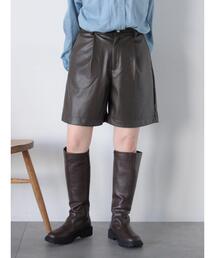 ehka sopo | エコレザーハーフパンツ(その他パンツ)