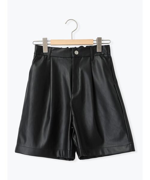 ehka sopo（エヘカソポ）の「エコレザーハーフパンツ（その他パンツ・レディース・ベージュ/ブラウン/ブラック・F）」の11枚目の写真