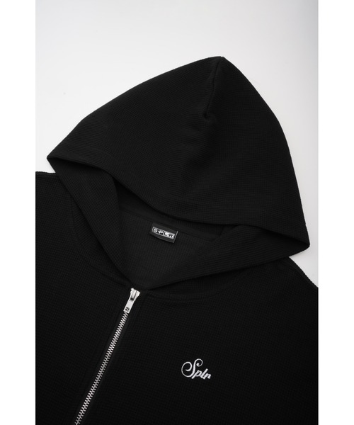 SPLR(エス・ピー・エル・アール)の「フーディー|Waffle Zip Hoodie|SPLR(パーカー・メンズ・ブラック/ベージュ・M/L/XL)」の19枚目の写真