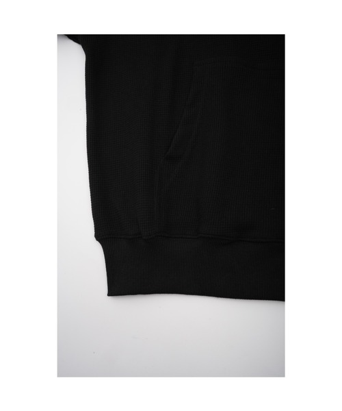 SPLR(エス・ピー・エル・アール)の「フーディー|Waffle Zip Hoodie|SPLR(パーカー・メンズ・ブラック/ベージュ・M/L/XL)」の4枚目の写真