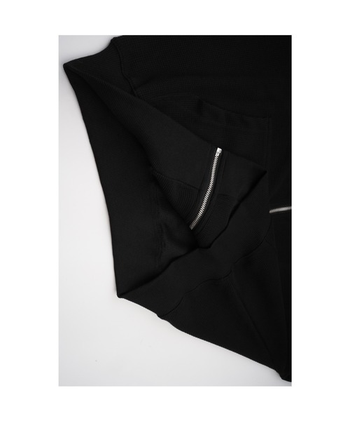 SPLR(エス・ピー・エル・アール)の「フーディー|Waffle Zip Hoodie|SPLR(パーカー・メンズ・ブラック/ベージュ・M/L/XL)」の6枚目の写真