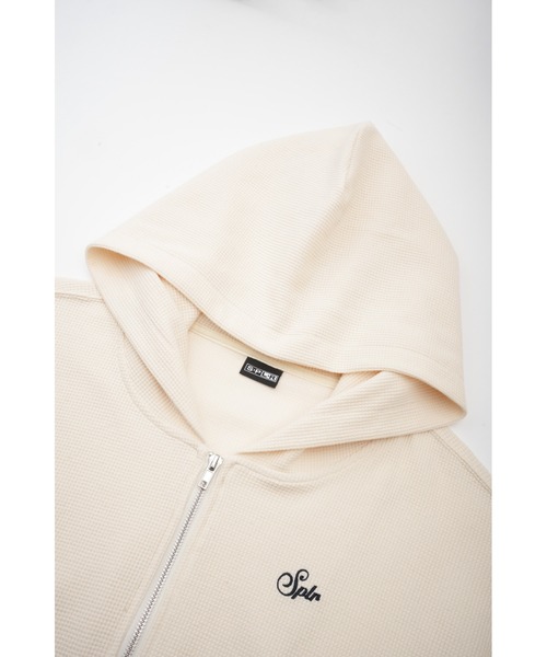 SPLR(エス・ピー・エル・アール)の「フーディー|Waffle Zip Hoodie|SPLR(パーカー・メンズ・ブラック/ベージュ・M/L/XL)」の9枚目の写真