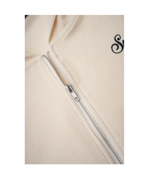 SPLR(エス・ピー・エル・アール)の「フーディー|Waffle Zip Hoodie|SPLR(パーカー・メンズ・ブラック/ベージュ・M/L/XL)」の11枚目の写真
