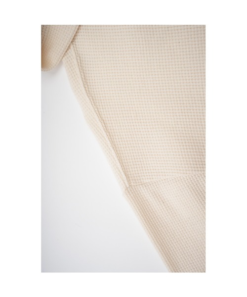 SPLR(エス・ピー・エル・アール)の「フーディー|Waffle Zip Hoodie|SPLR(パーカー・メンズ・ブラック/ベージュ・M/L/XL)」の12枚目の写真