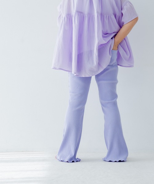 LOWRYS FARM（ローリーズファーム）の「カットリブフレアパンツ　321066（その他パンツ・キッズ・パープル/グレー/ブラック・110cm/120cm/130cm/140cm/150cm）」の18枚目の写真