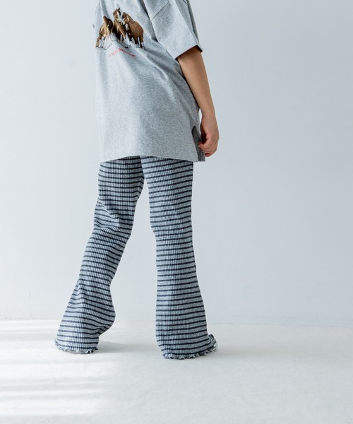 LOWRYS FARM（ローリーズファーム）の「カットリブフレアパンツ　321066（その他パンツ・キッズ・パープル/グレー/ブラック・110cm/120cm/130cm/140cm/150cm）」の14枚目の写真