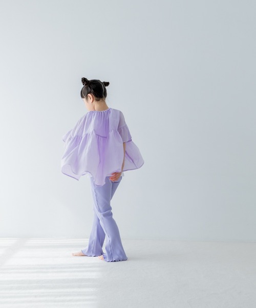 LOWRYS FARM（ローリーズファーム）の「カットリブフレアパンツ　321066（その他パンツ・キッズ・パープル/グレー/ブラック・110cm/120cm/130cm/140cm/150cm）」の16枚目の写真