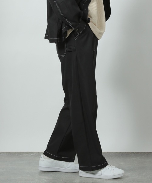 LAKOLE(ラコレ)の「ステッチラインストレートパンツ / 289299(その他パンツ・メンズ・ホワイト/ブラック/カーキ・MEDIUM/LARGE)」の3枚目の写真